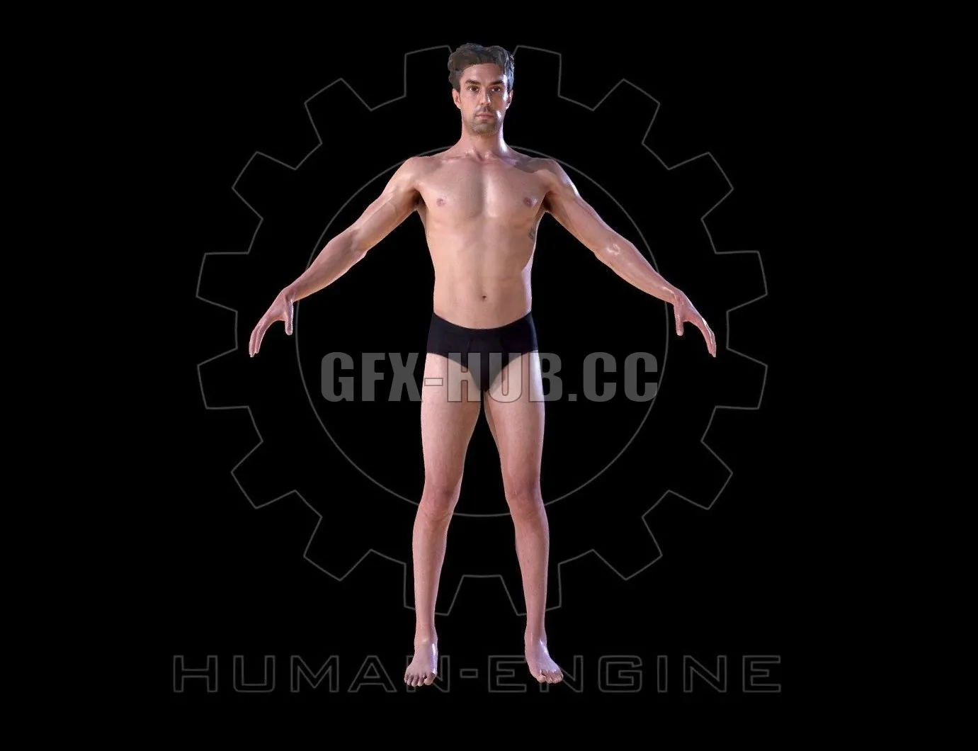 PBR Game 3D Model – Male Scan Dan PBR