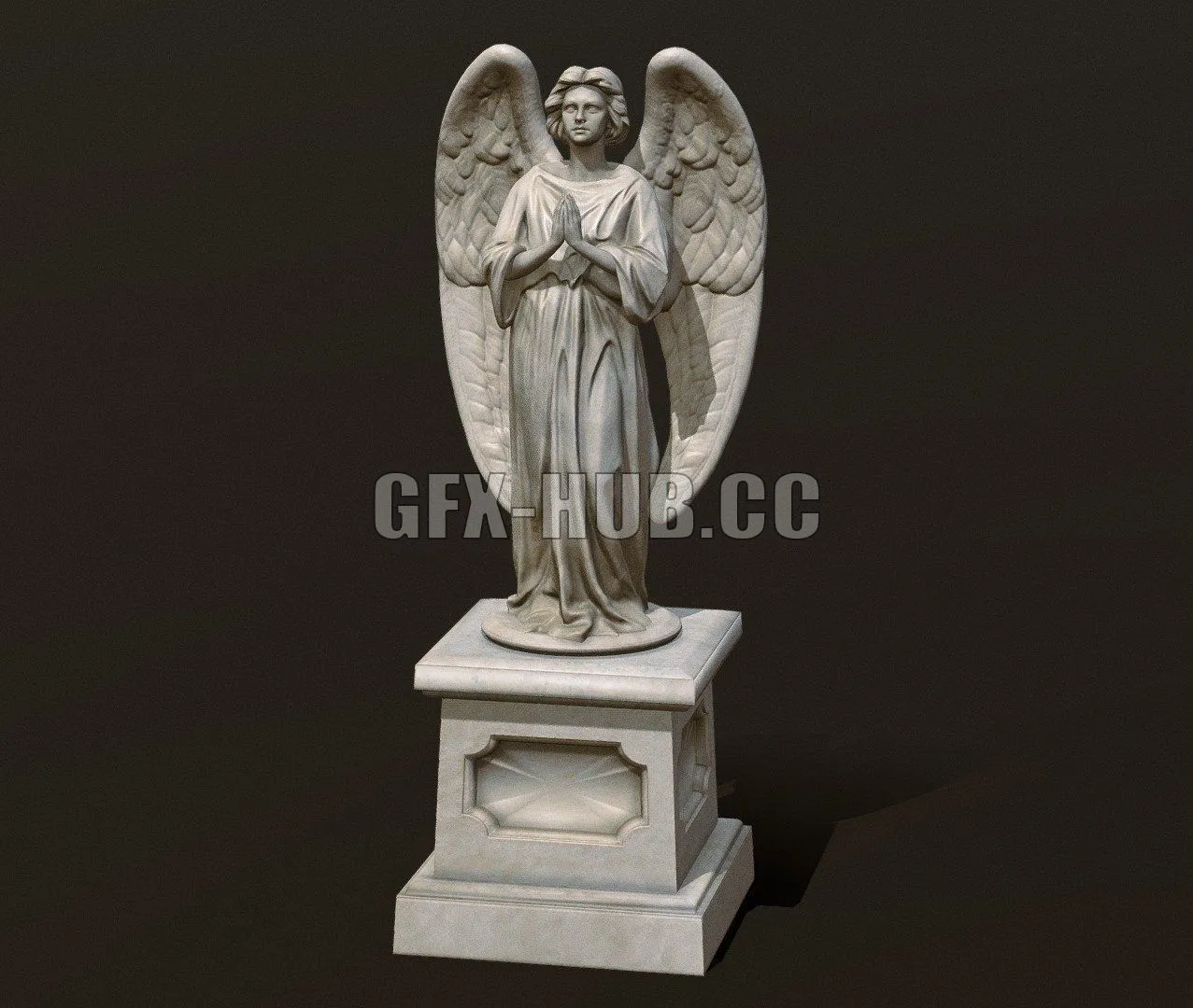 PBR Game 3D Model – Angel Statue