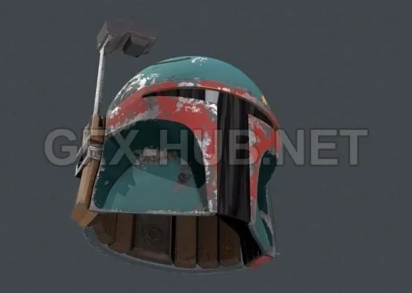 PBR Game 3D Model – Mandolorian Helmet