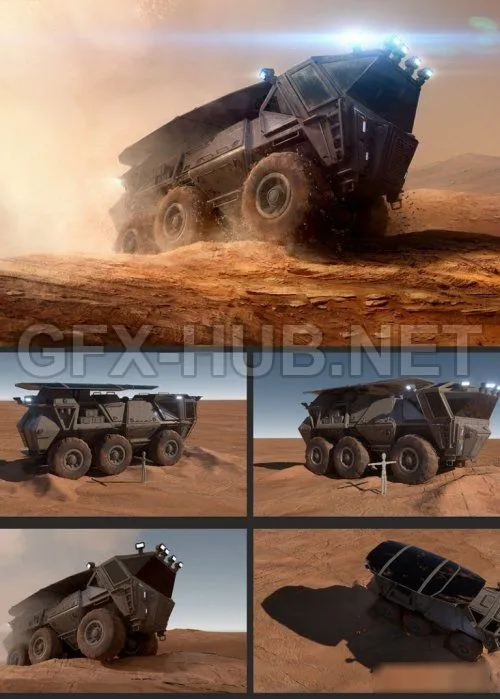 PBR Game 3D Model – Mars vechicle concept PBR