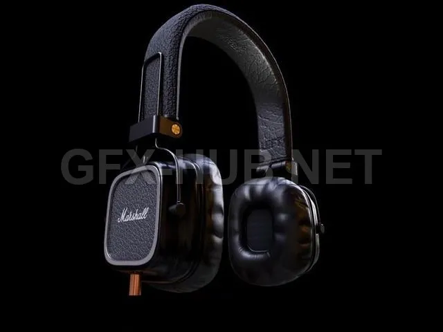 PBR Game 3D Model – Marshall Headphone
