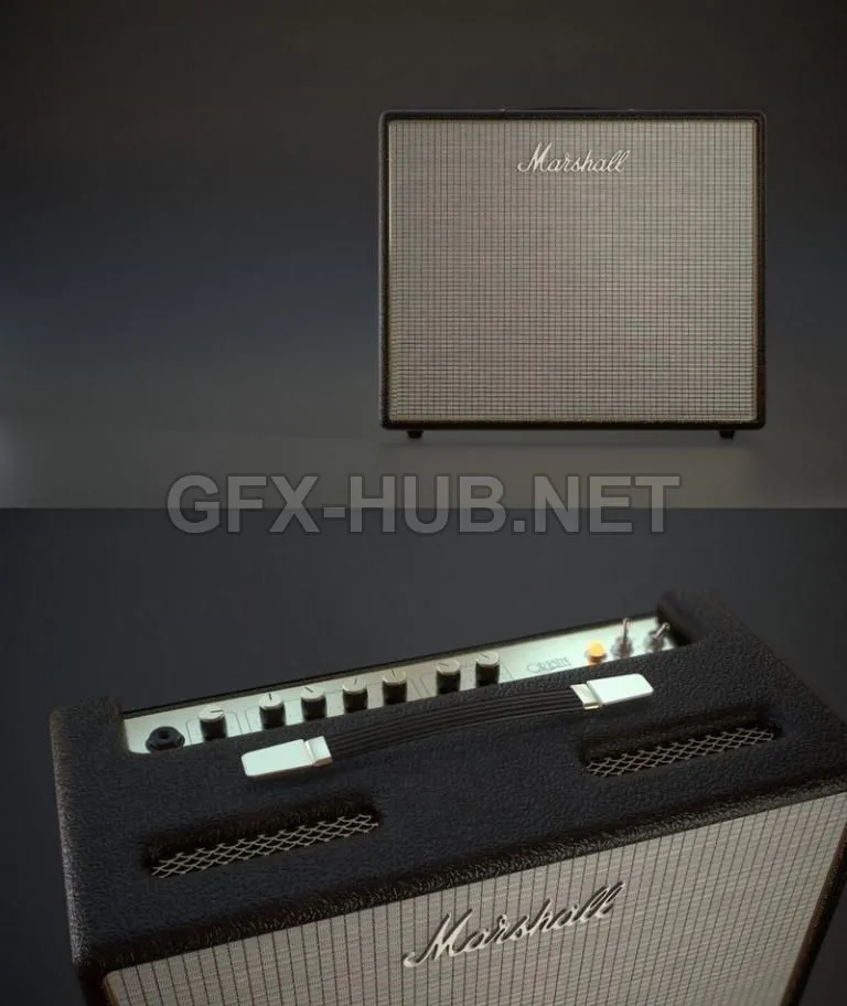 PBR Game 3D Model – Marshall Origin 20C – Guitar Amp PBR