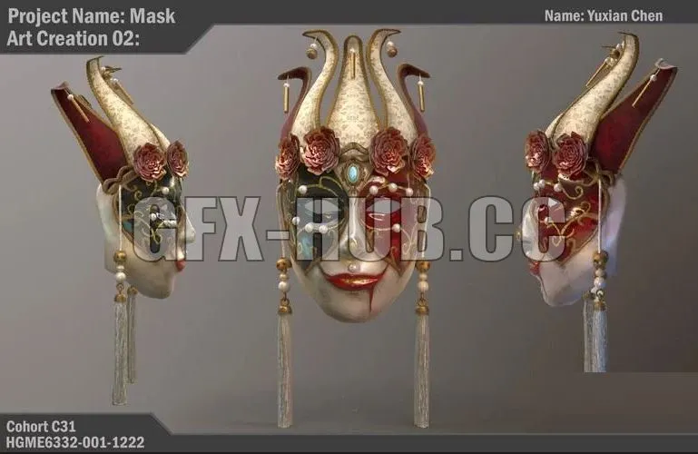 PBR Game 3D Model – Mask