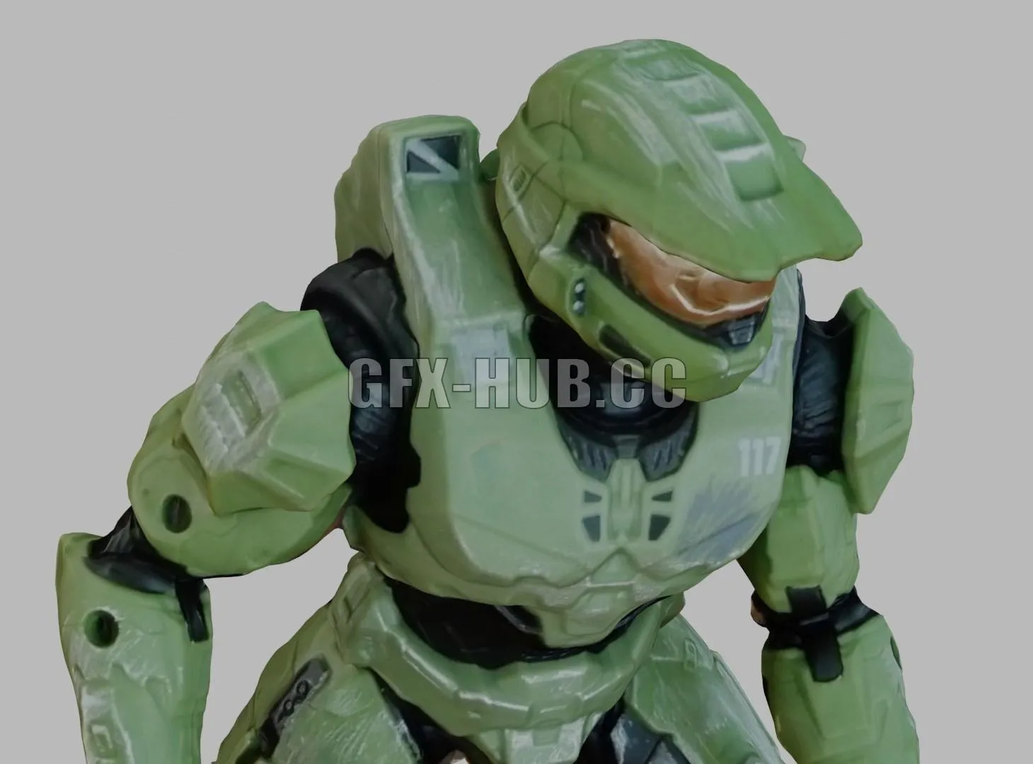 PBR Game 3D Model – Master Chief Halo Spartan Pose
