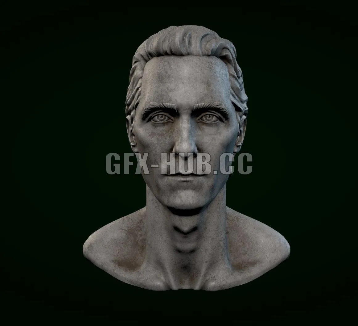 PBR Game 3D Model – Matthew McConaughey Bust