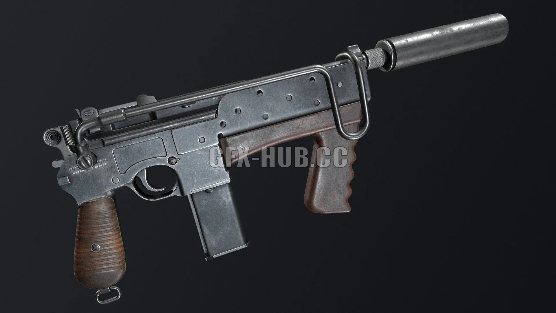 PBR Game 3D Model – Mauser M712 Assault Carbine
