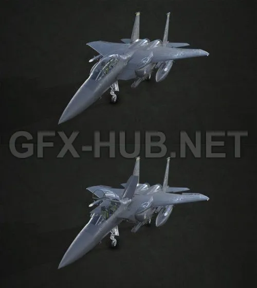 PBR Game 3D Model – McDonnell Douglas F-15E Strike Eagle