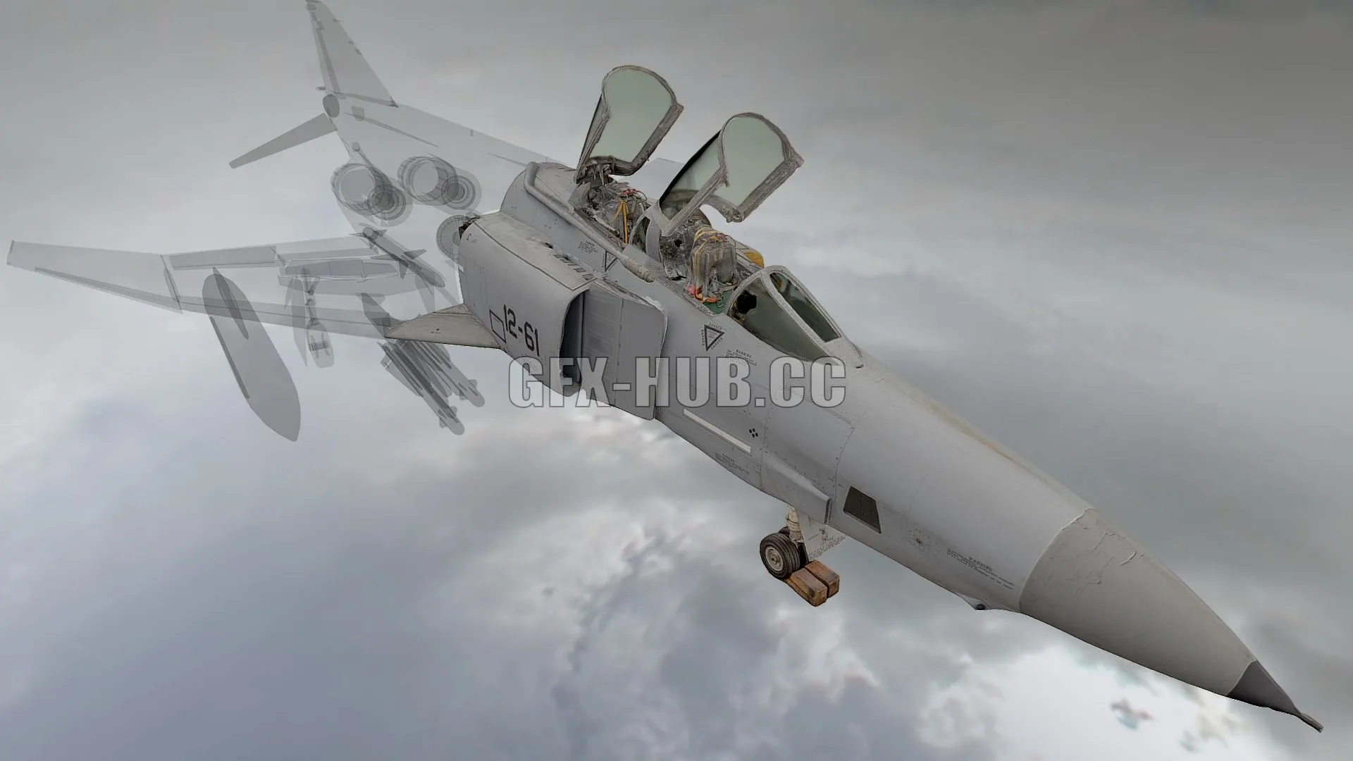 PBR Game 3D Model – McDonnell Douglas F-4 Phantom II