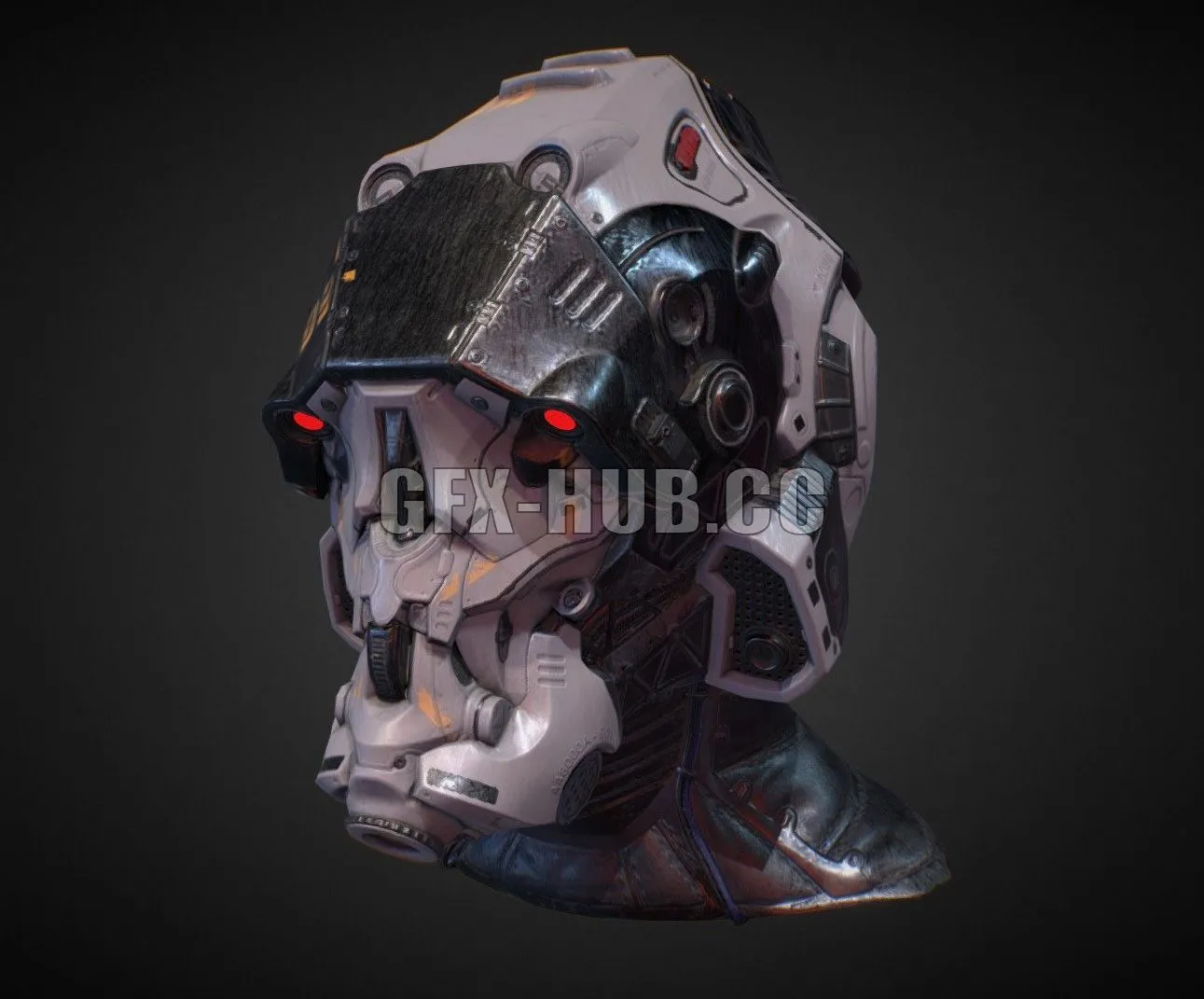 PBR Game 3D Model – Mech Helmet