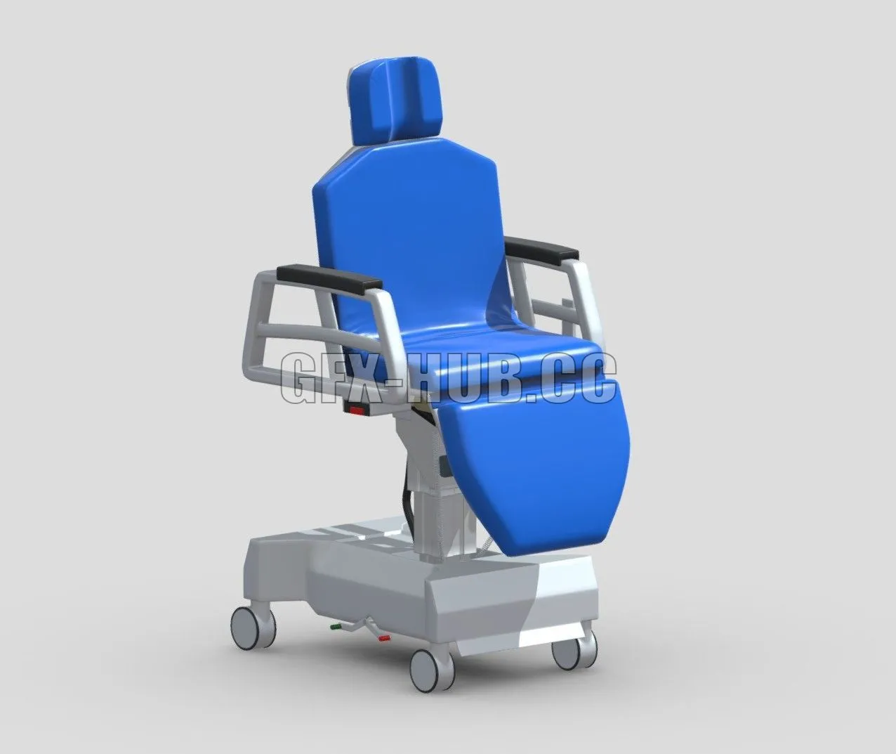 PBR Game 3D Model – Medical Surgical Stretcher Chair