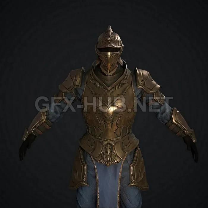 PBR Game 3D Model – Medieval Armour
