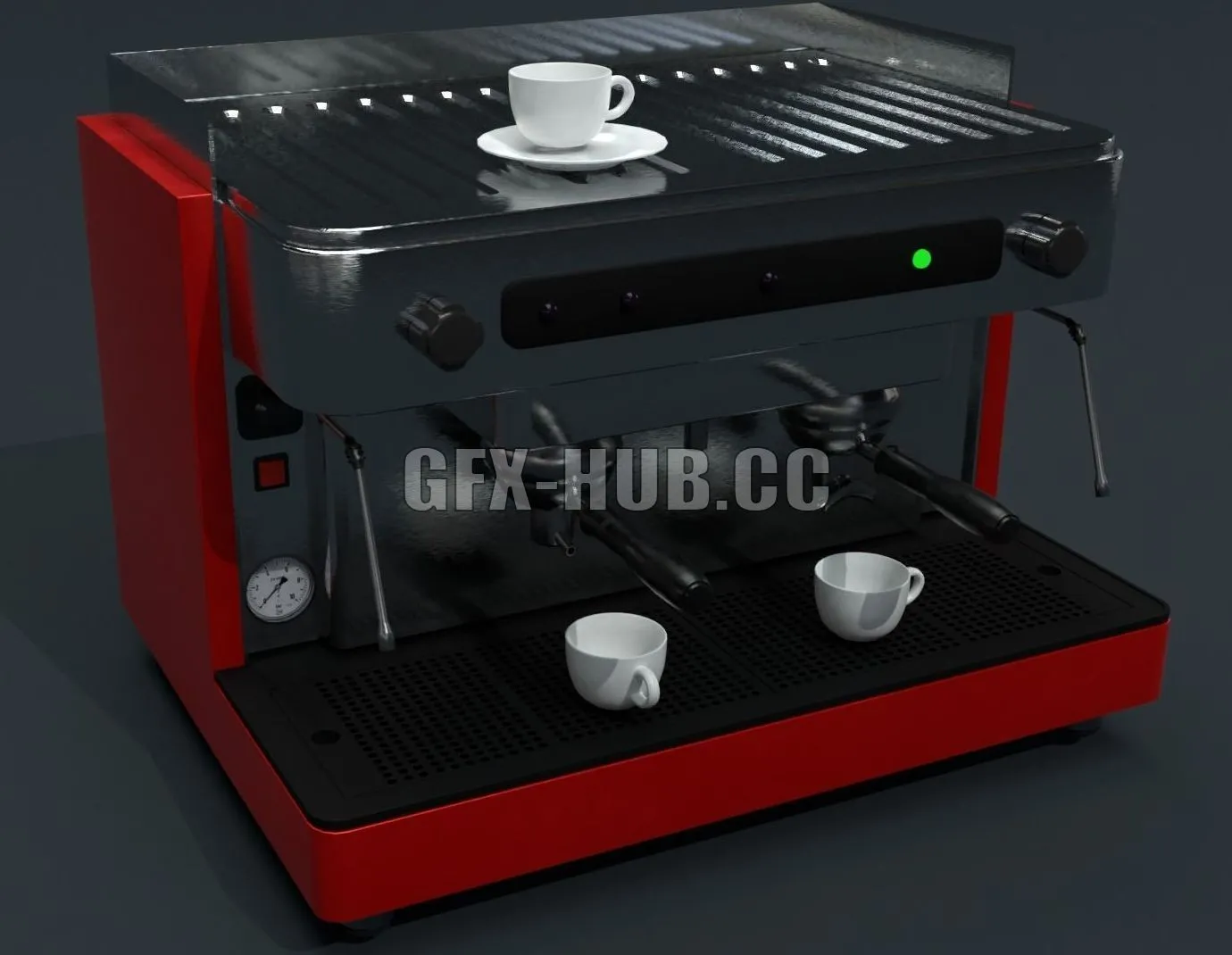 PBR Game 3D Model – Medium coffee machine
