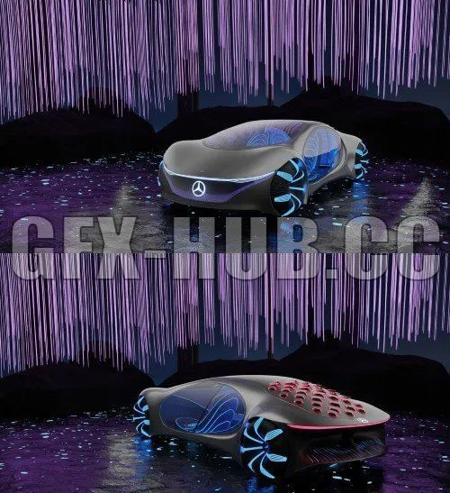 PBR Game 3D Model – Mercedes-Benz Vision AVTR 2020