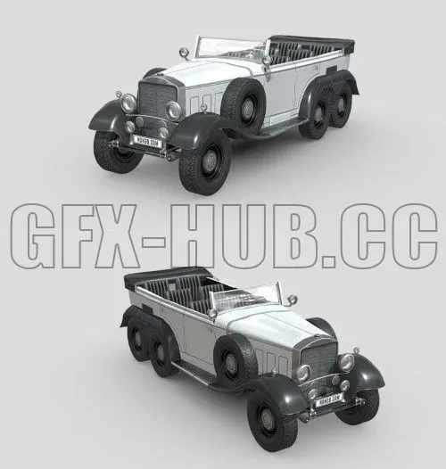PBR Game 3D Model – Mercedes-Benz W31 Type G4 1939