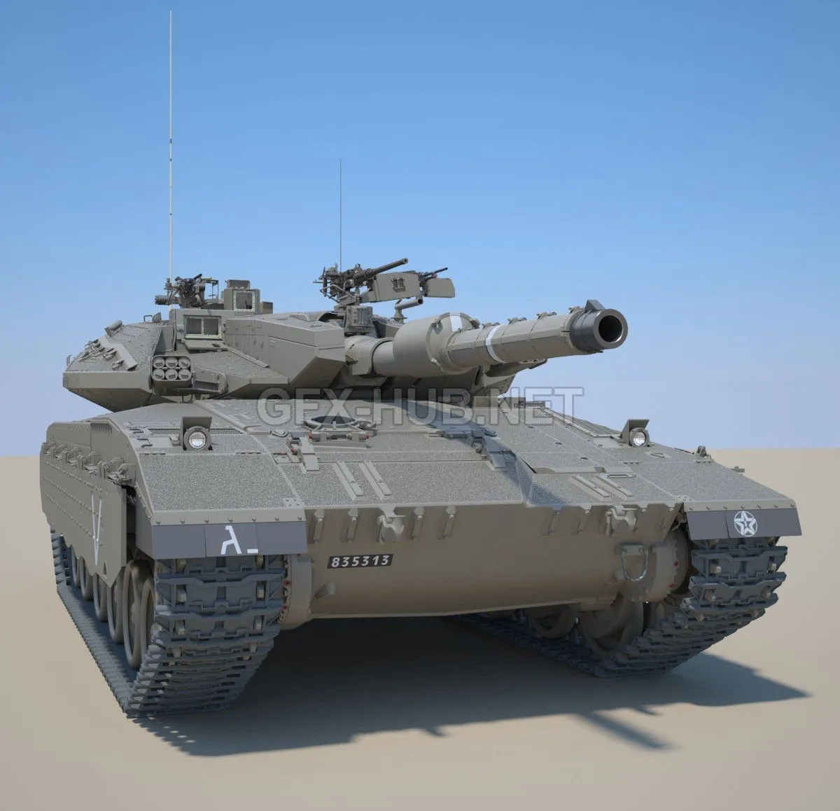 PBR Game 3D Model – Merkava Mk.IIID MBT