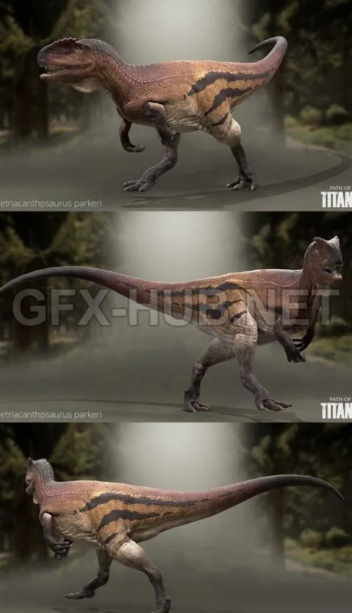 PBR Game 3D Model – Metriacanthosaurus parkeri