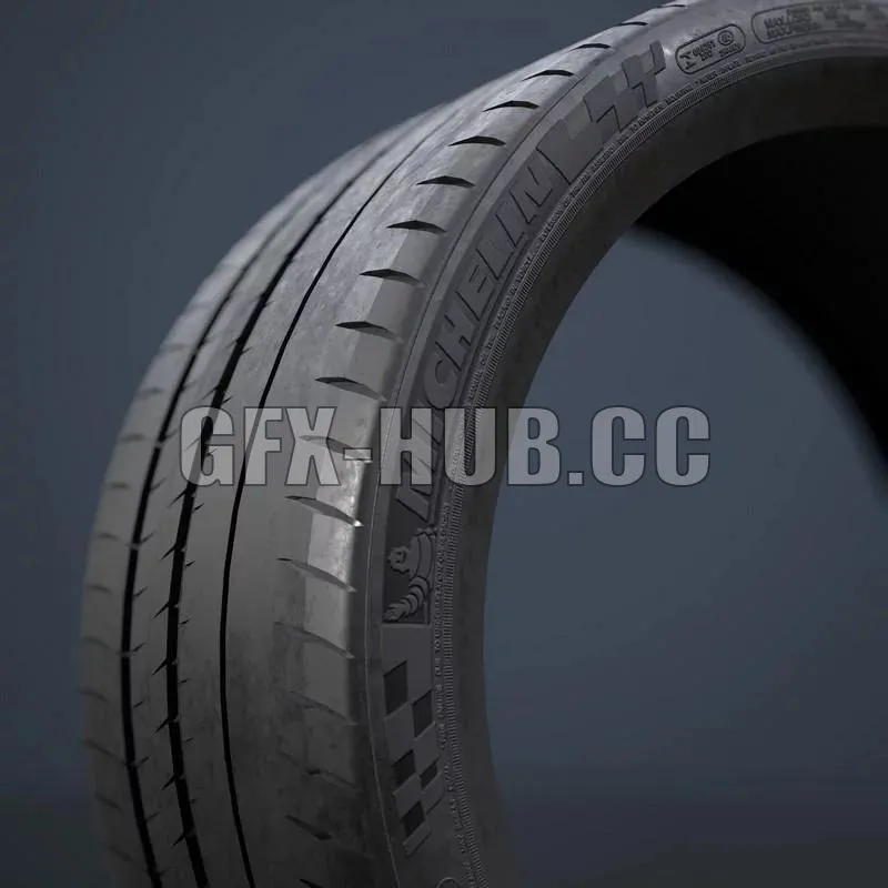 PBR Game 3D Model – Michelin Pilot Sport cup 2 tire