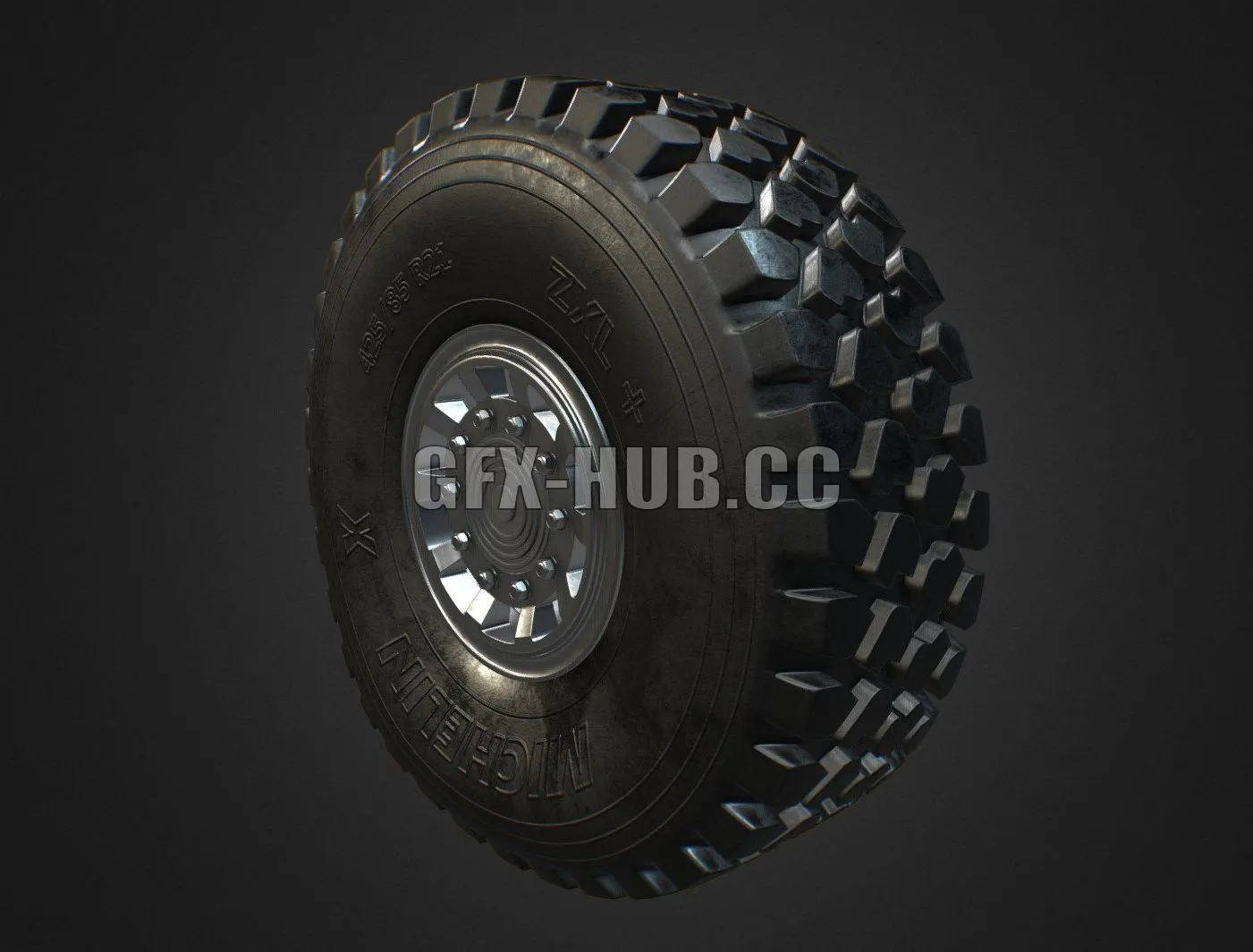PBR Game 3D Model – MICHELIN X OFFROAD TIRE CLEAN