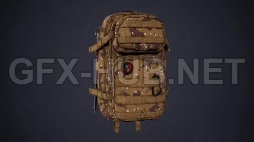 PBR Game 3D Model – Military Backpack