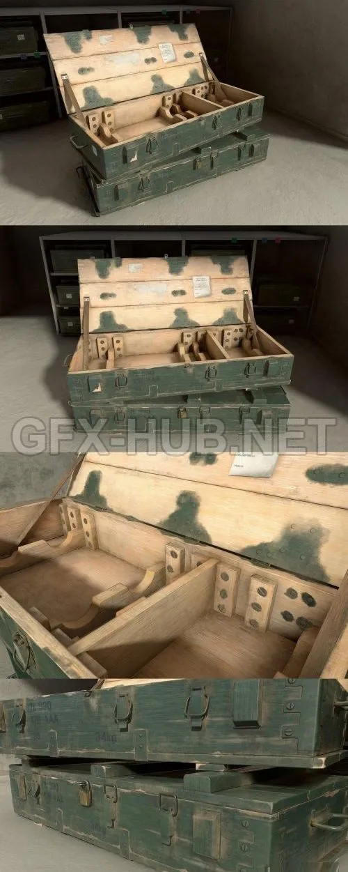 PBR Game 3D Model – Military Crate