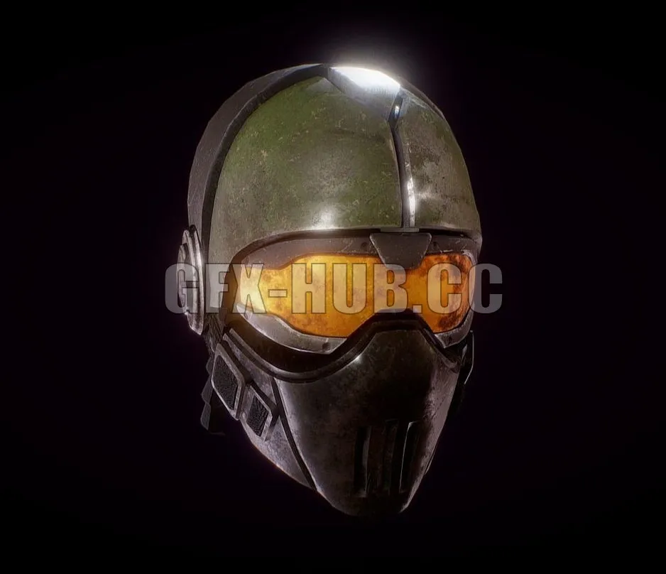 PBR Game 3D Model – Military helmet