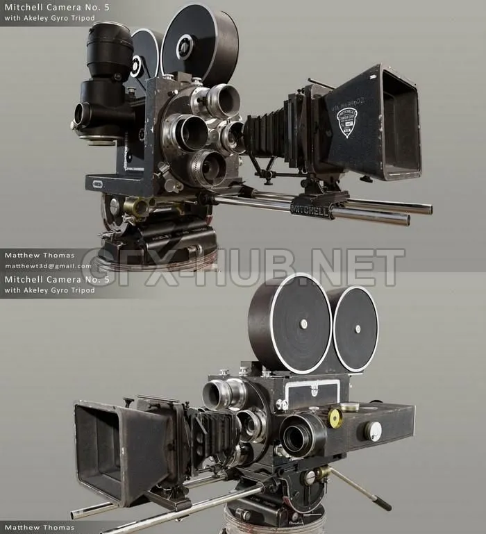 PBR Game 3D Model – Mitchell Camera No 5
