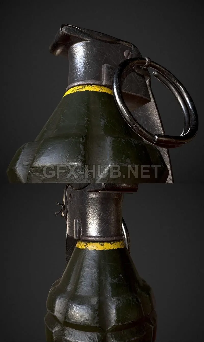 PBR Game 3D Model – MK2 Grenade