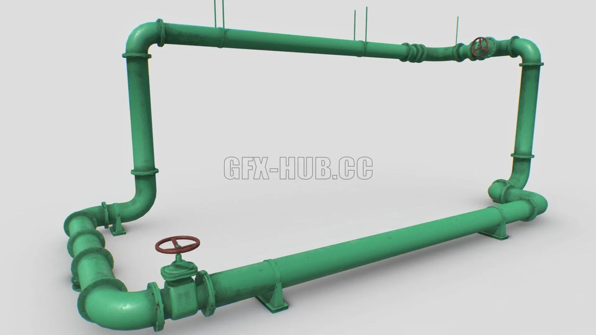 PBR Game 3D Model – Modular pipes pack 3