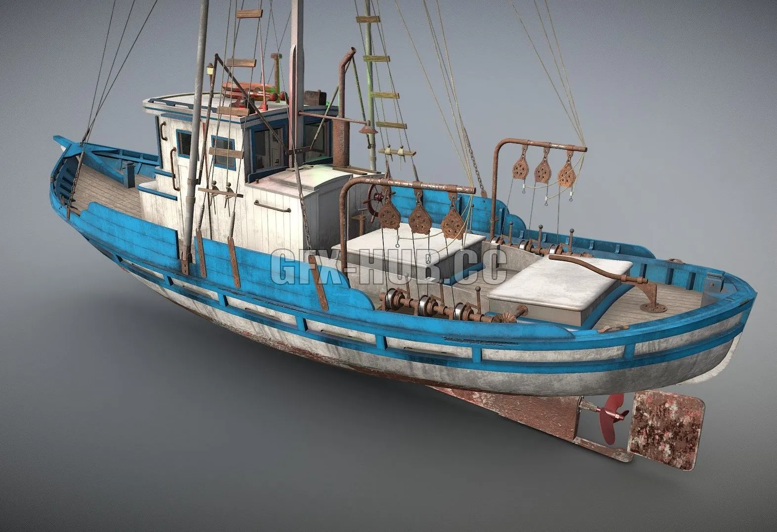 PBR Game 3D Model – Monterey Clipper Fishing Boat