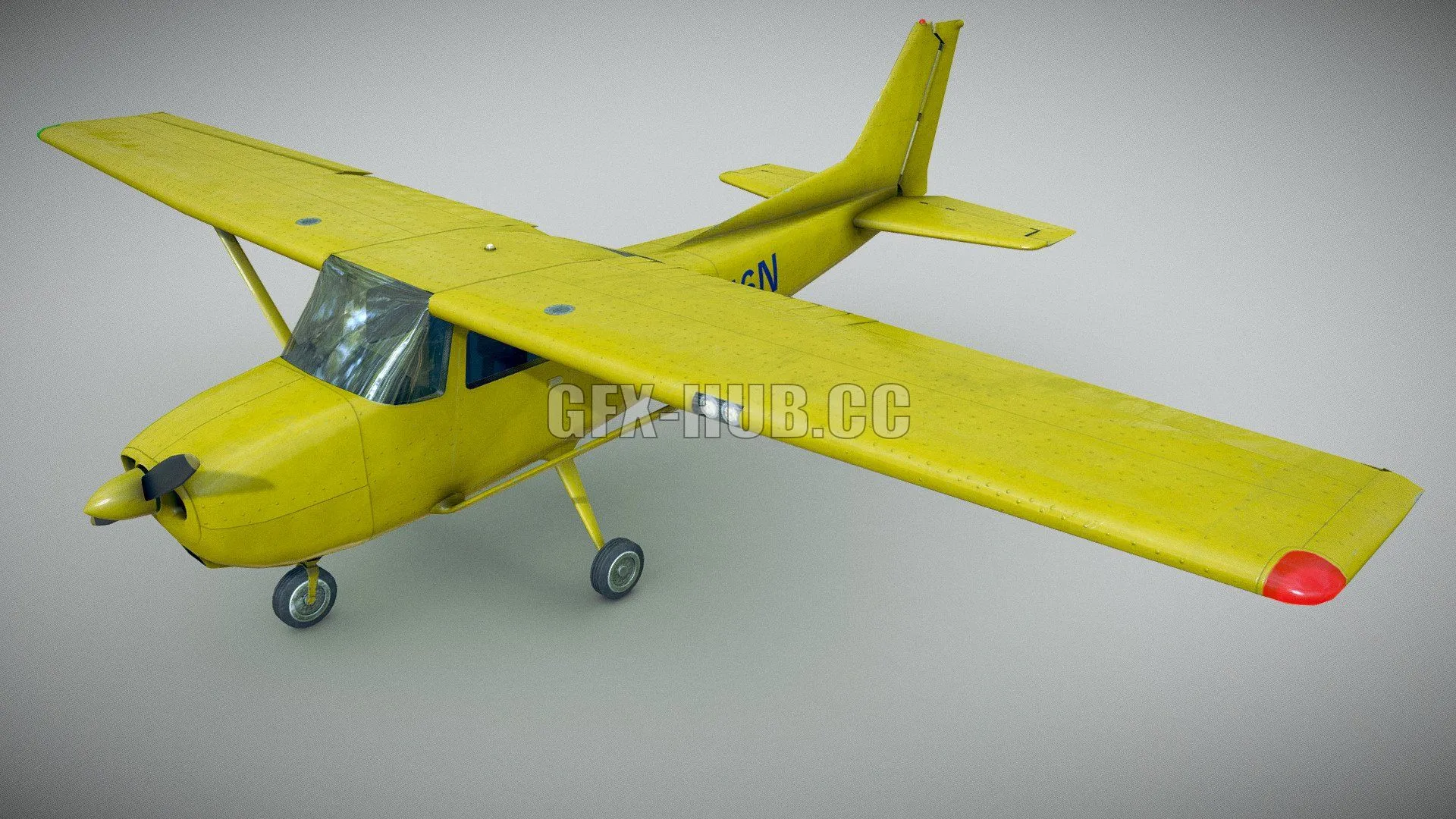 PBR Game 3D Model – Light Airplane
