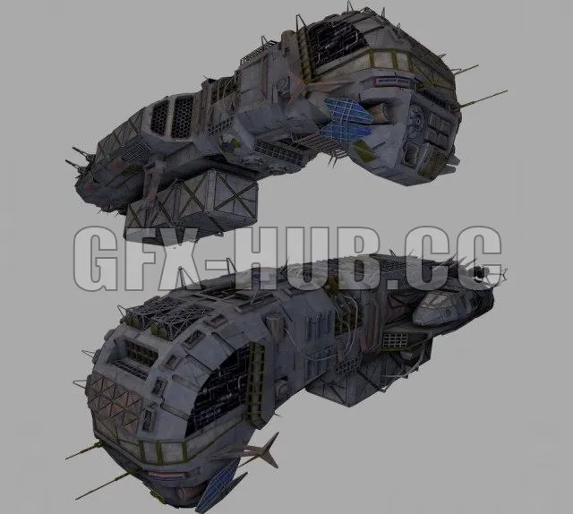 PBR Game 3D Model – Morena smuggler ship