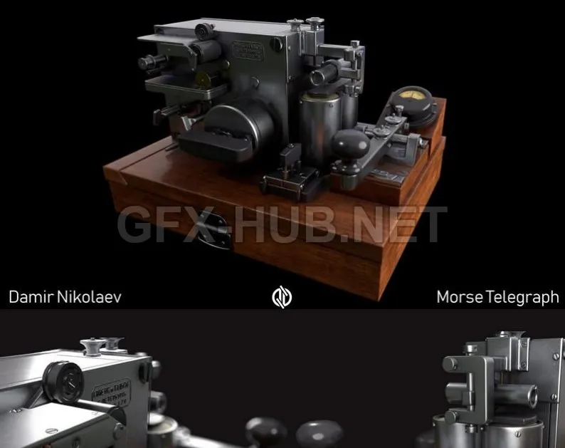 PBR Game 3D Model – Morse Telegraph
