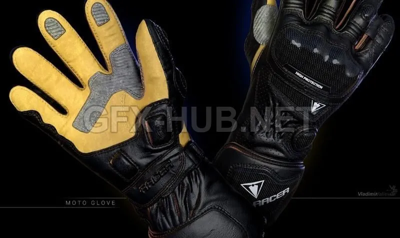 PBR Game 3D Model – Moto Glove