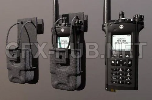 PBR Game 3D Model – Motorola APX 8000