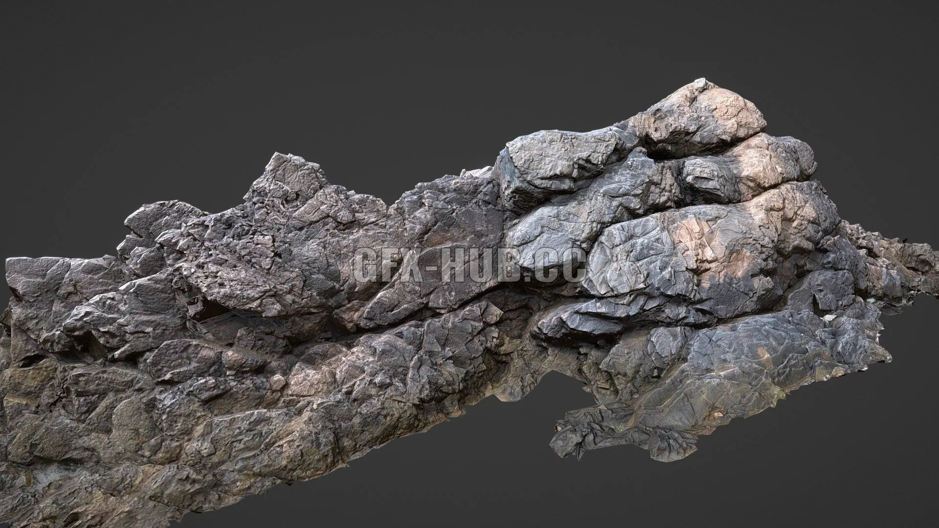 PBR Game 3D Model – Mountain rocks