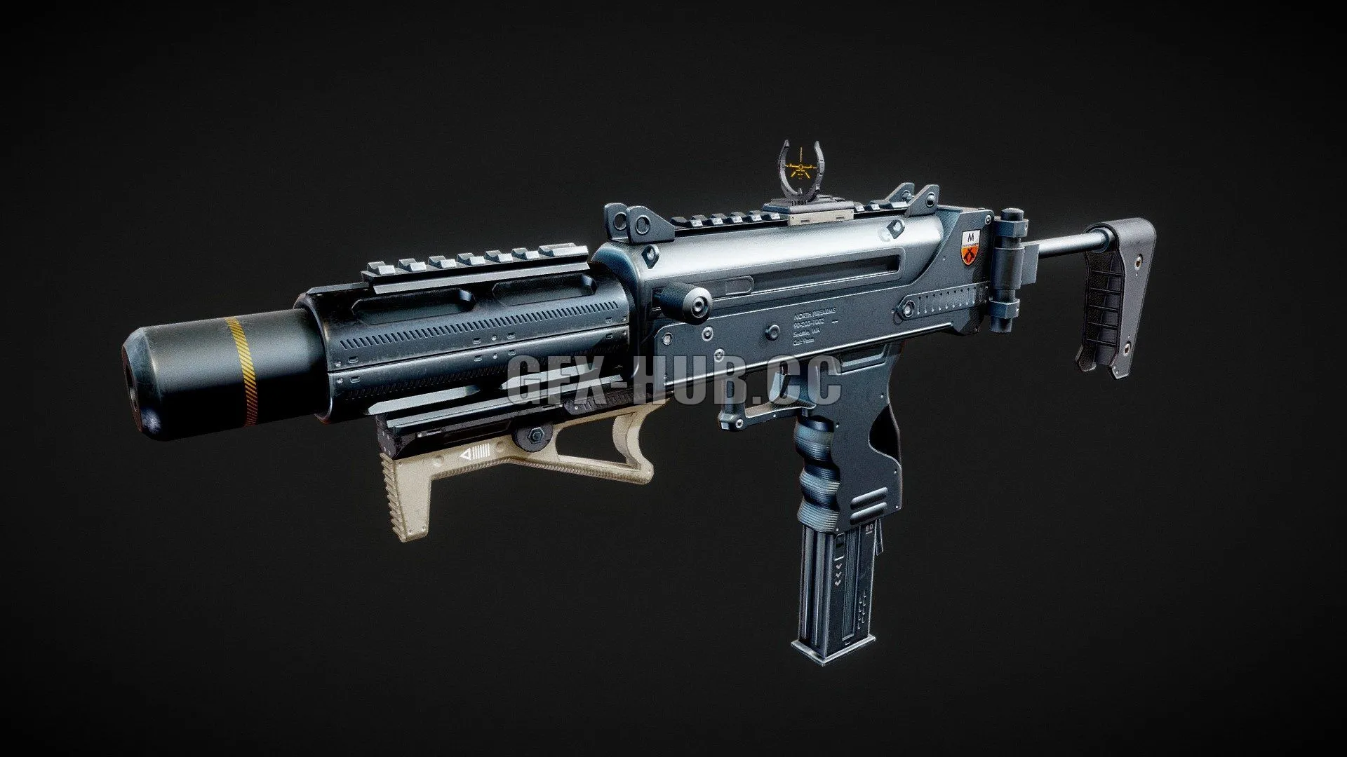 PBR Game 3D Model – MP930 Variant