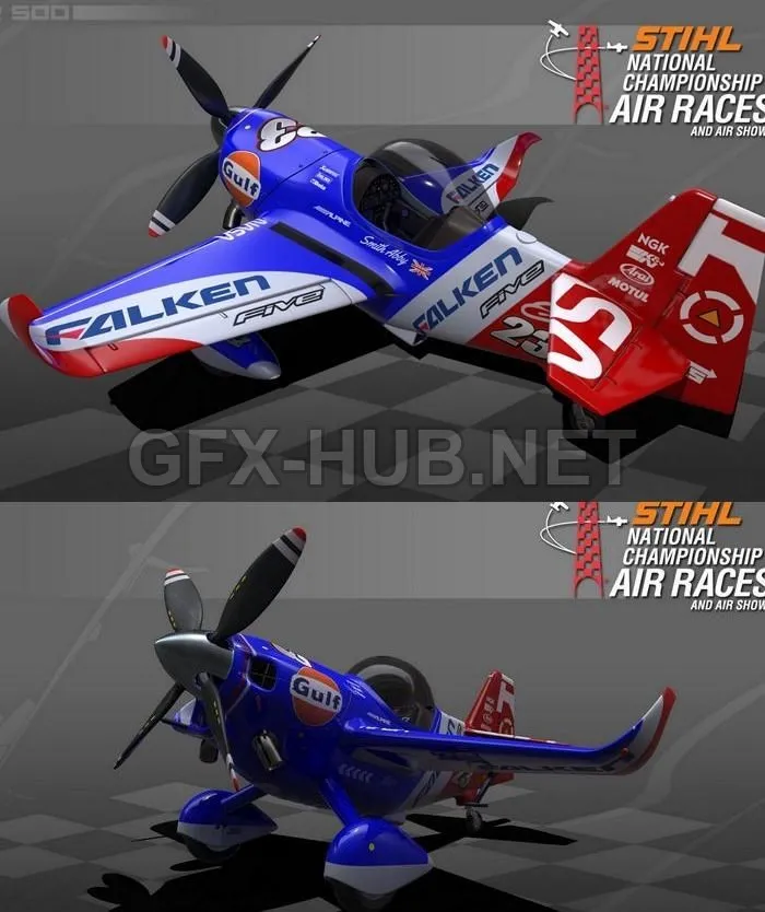 PBR Game 3D Model – MXR500 AIR RACING TOY