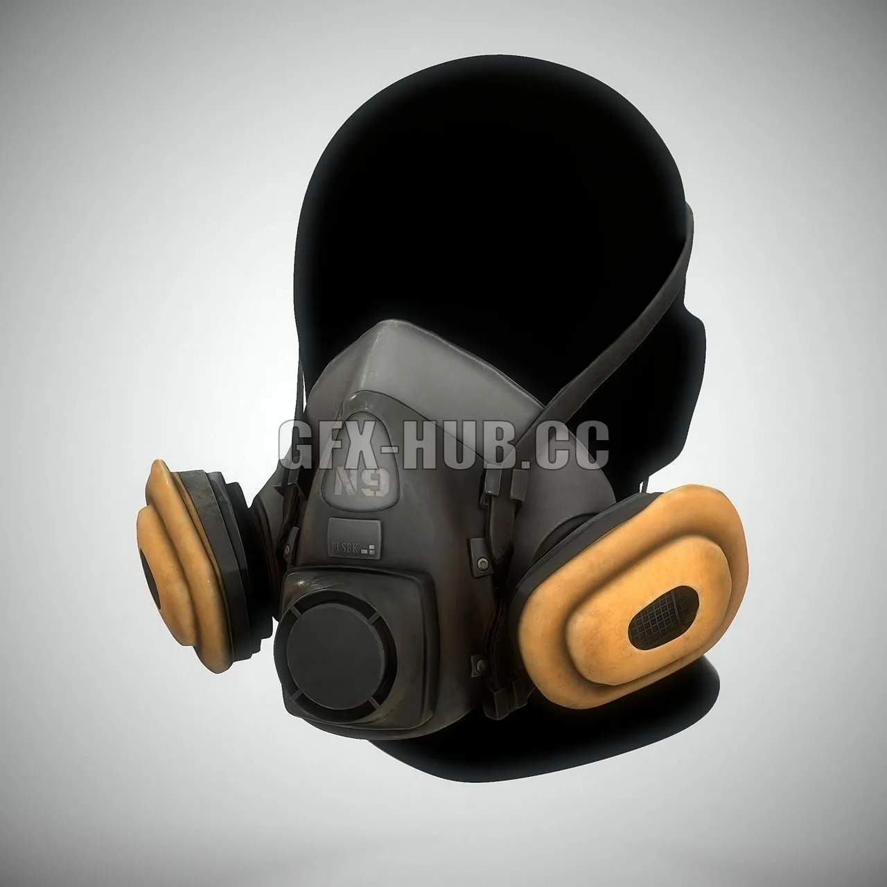 PBR Game 3D Model – N9 Gas Mask Low Poly Game Ready