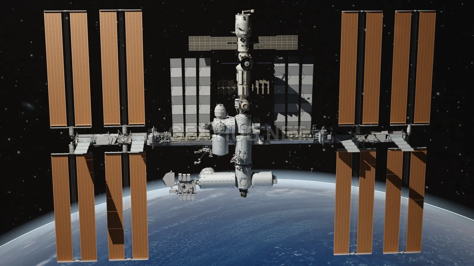 PBR Game 3D Model – NASA International Space Station