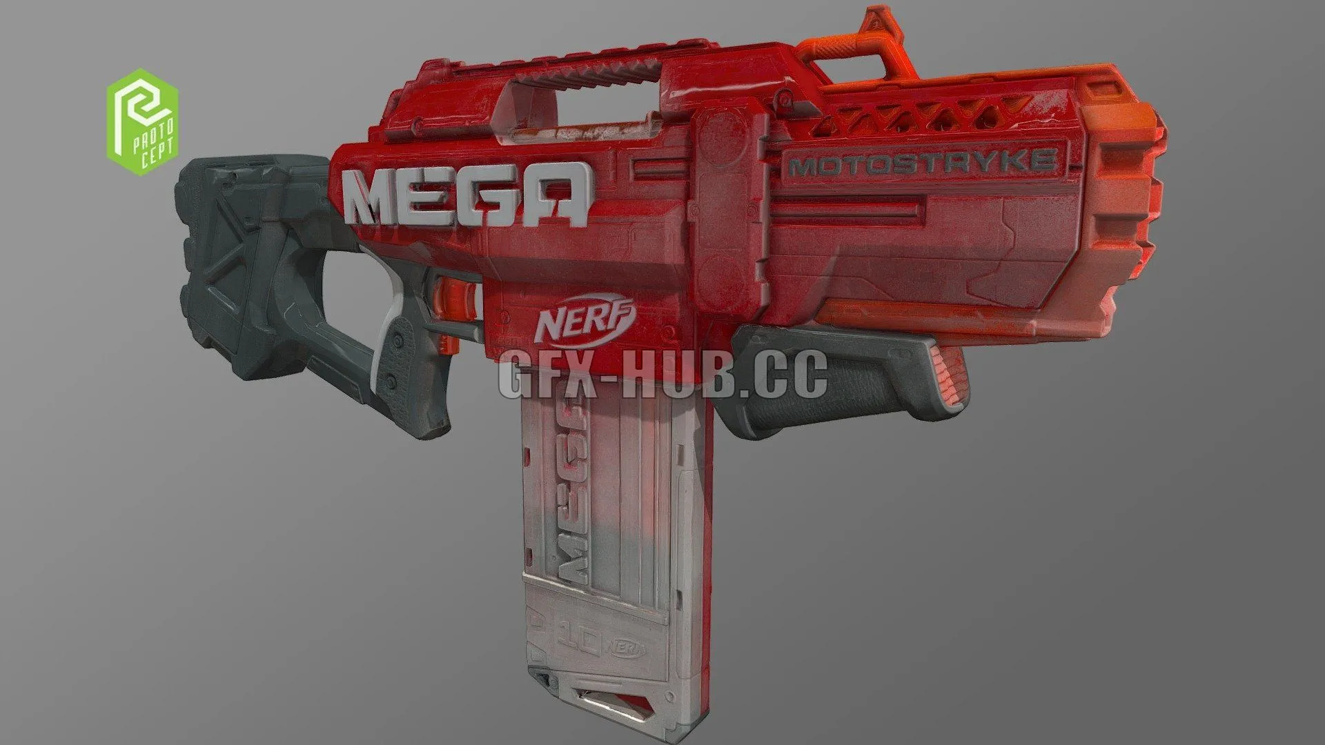 PBR Game 3D Model – Nerf MEGA Motostryke