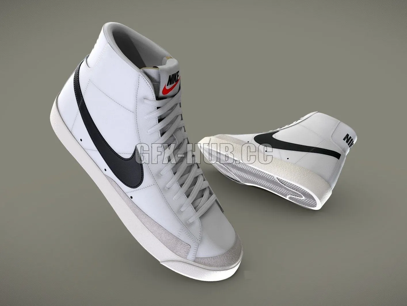 PBR Game 3D Model – Nike Blazer Mid 77