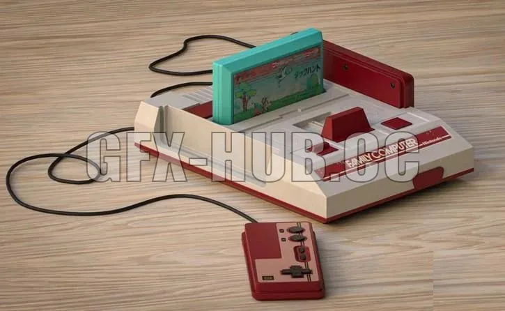 PBR Game 3D Model – Nintendo Famicom 1983