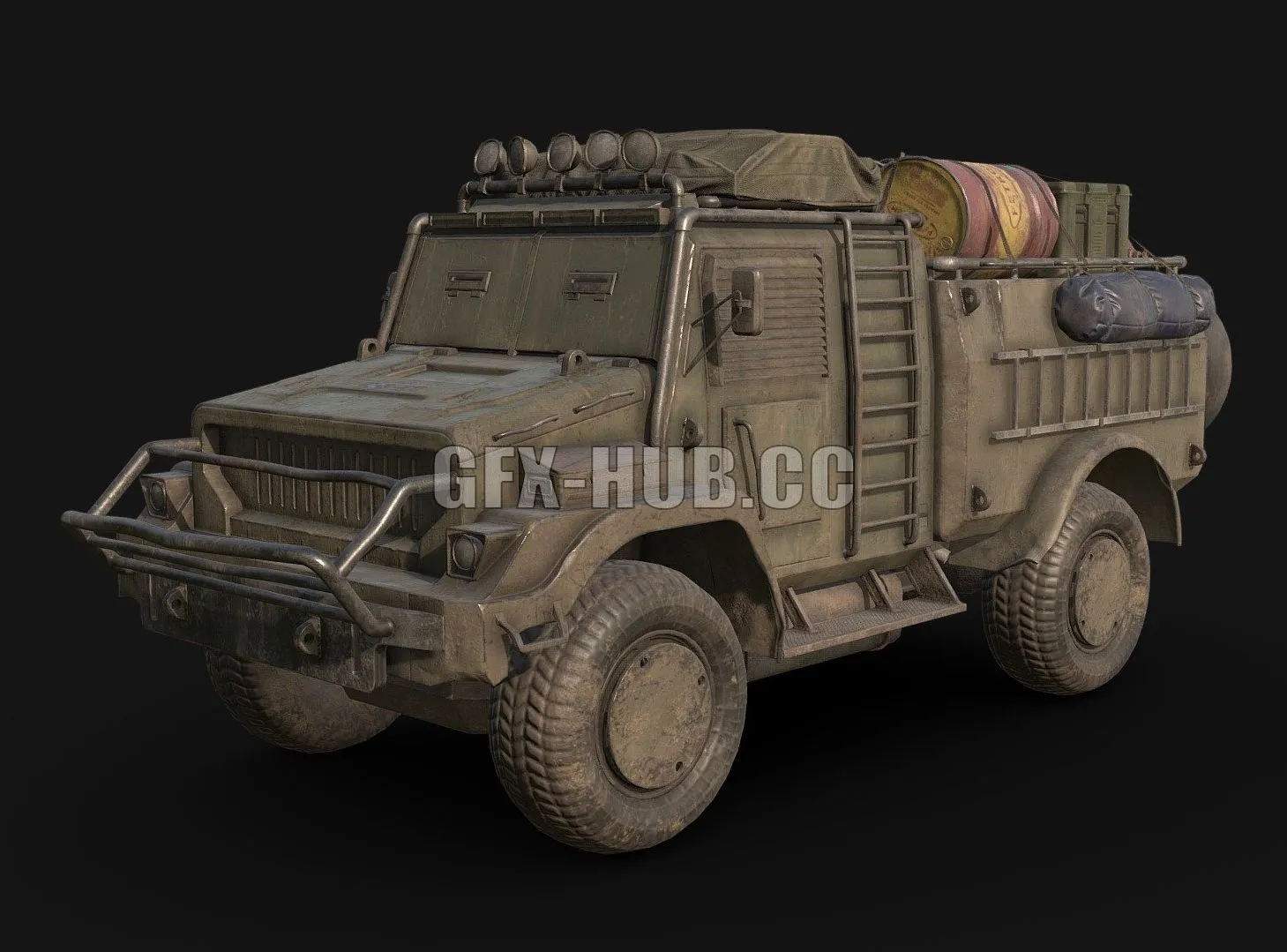 PBR Game 3D Model – Nomad combat vehicle