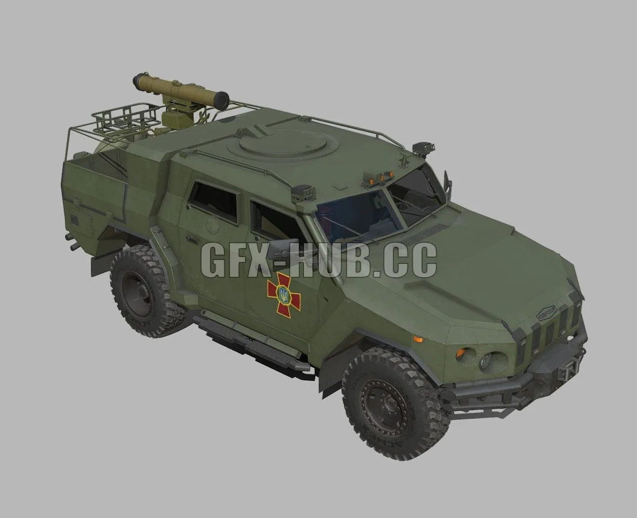 PBR Game 3D Model – Novator light armored vehicle Stugna P