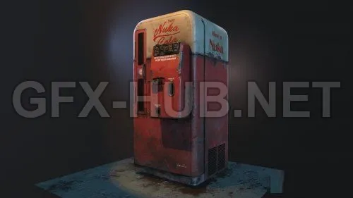 PBR Game 3D Model – Nuka Cola Vending Machine PBR