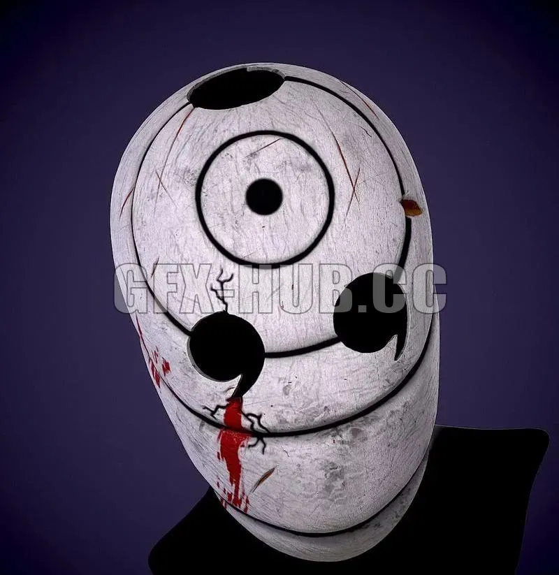 PBR Game 3D Model – Obito mask