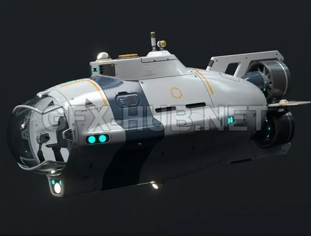 PBR Game 3D Model – Odyssey Submarine
