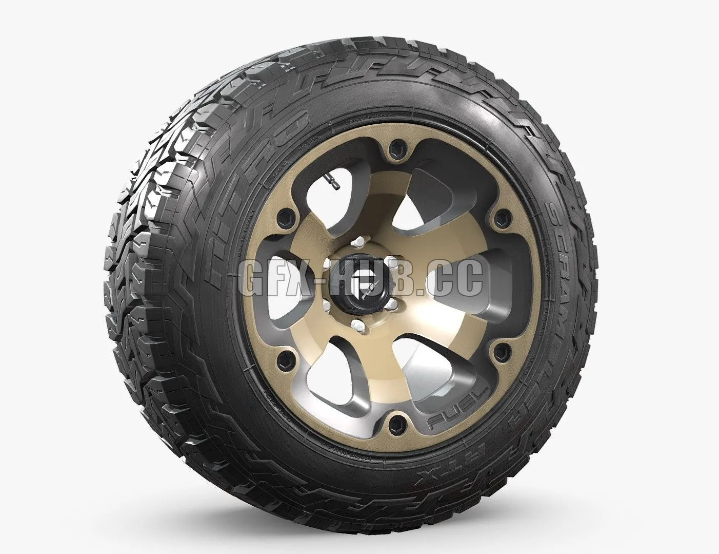 PBR Game 3D Model – OFF ROAD WHEEL AND TIRE 2