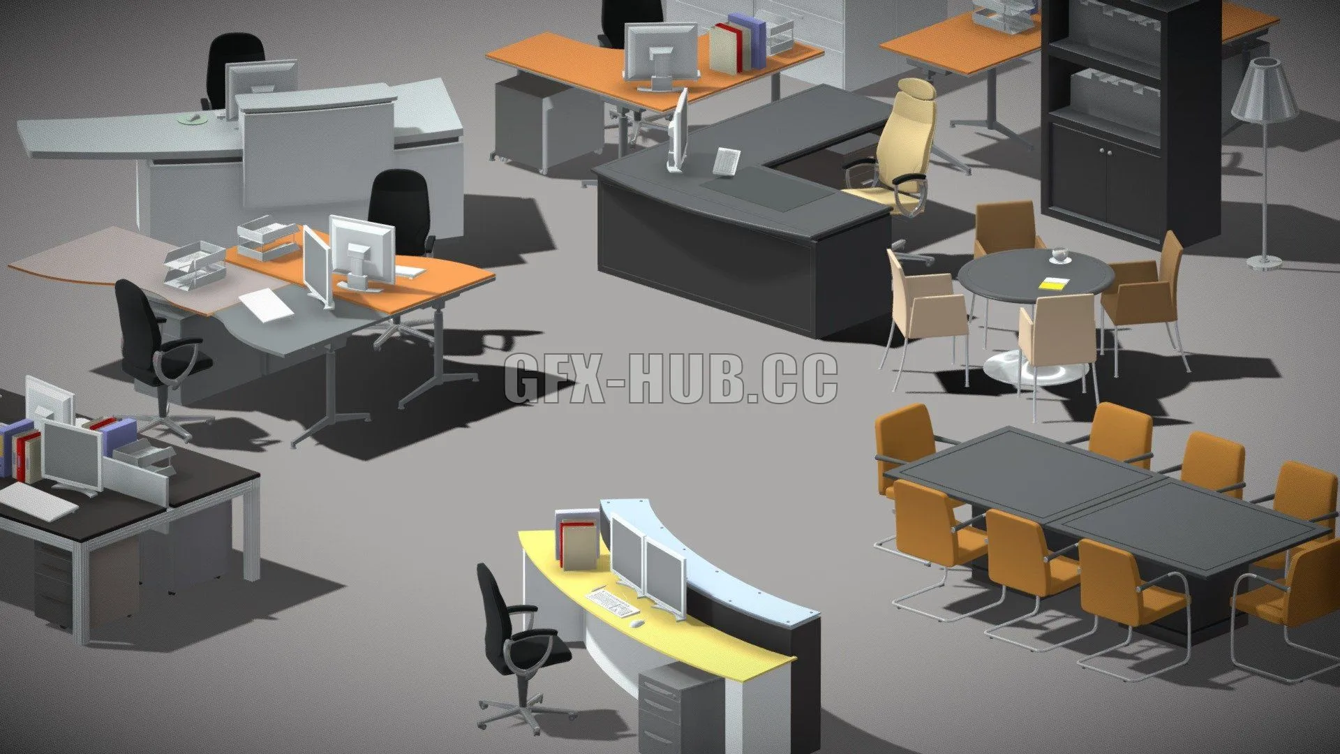 PBR Game 3D Model – Office furniture 018