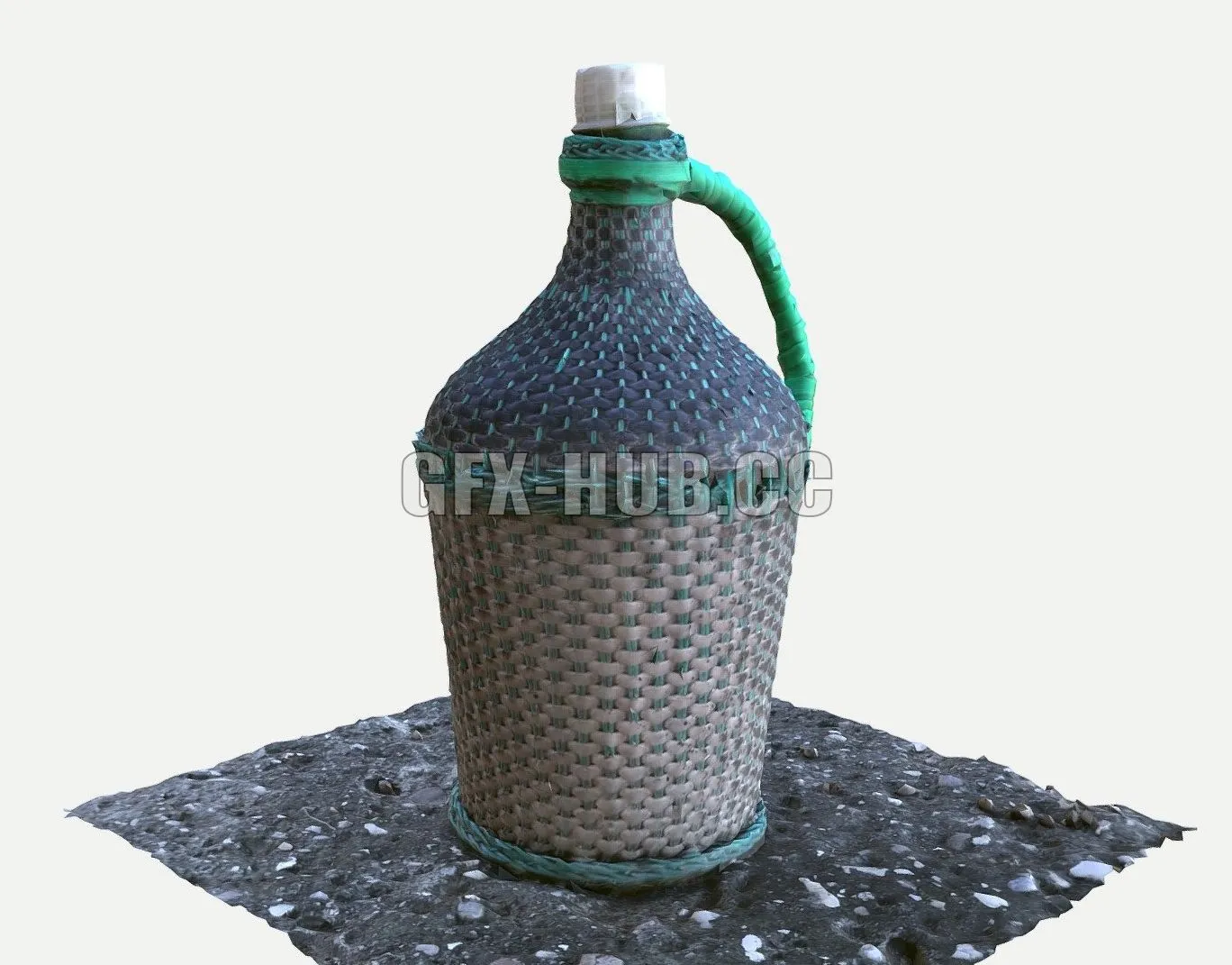 PBR Game 3D Model – Old Carboy 02 RAW Scan